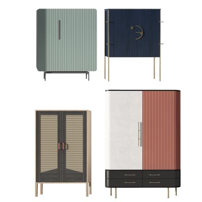 北欧轻奢装饰柜边柜衣柜储物柜