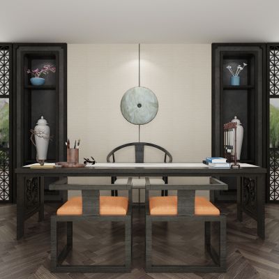 新中式书房书座椅