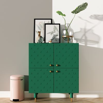 现代装饰柜边柜垃圾桶