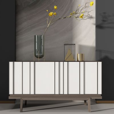 新中式轻奢玄关柜餐边柜装饰柜电视柜花瓶