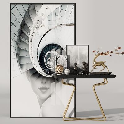 简欧轻奢玄关柜餐边柜装饰柜电视柜摆台摆件小鹿摆件