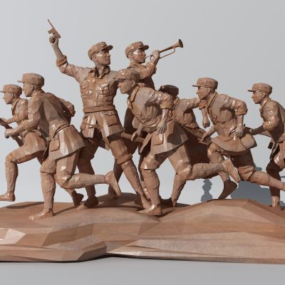 革命红军长征抗战人物博物馆雕塑