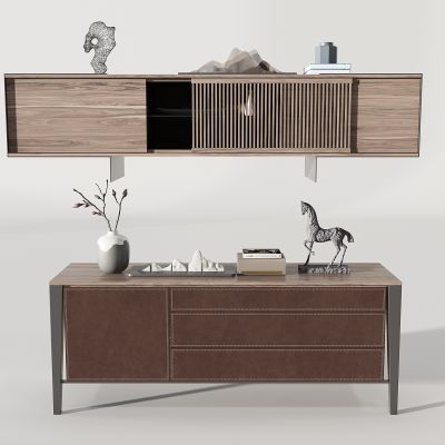 新中式电视柜边柜装饰柜摆件