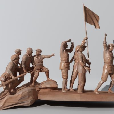 革命红军长征抗战人物博物馆展厅雕塑