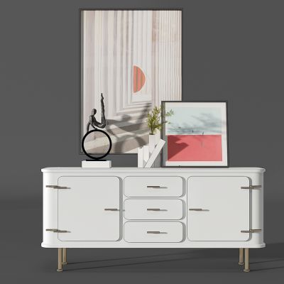 简欧轻奢玄关柜餐边柜装饰柜电视柜摆件