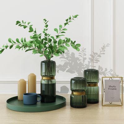 美式轻奢玻璃花瓶摆件