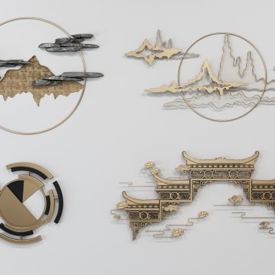 新中式金属墙饰挂件