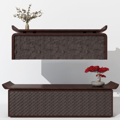 新中式前台接待台服务台