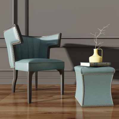 欧式复古单人椅沙发墩