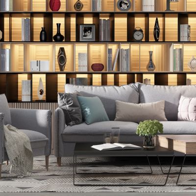 现代沙发茶几单人沙发毛毯