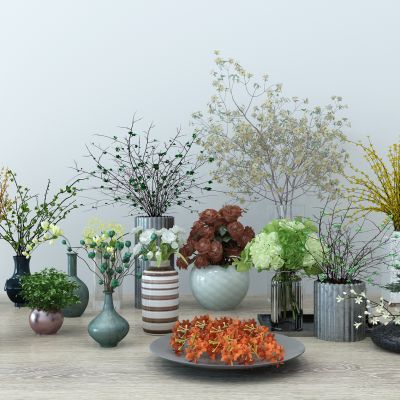 现代花瓶插花花艺摆件