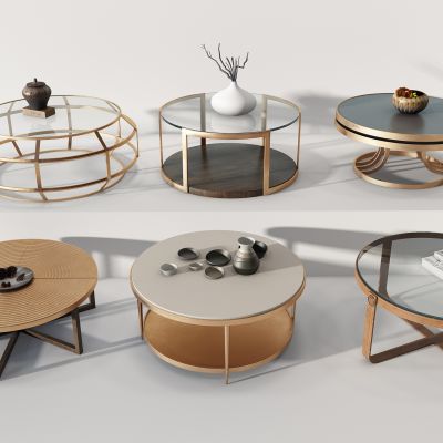 新中式金属茶几组合