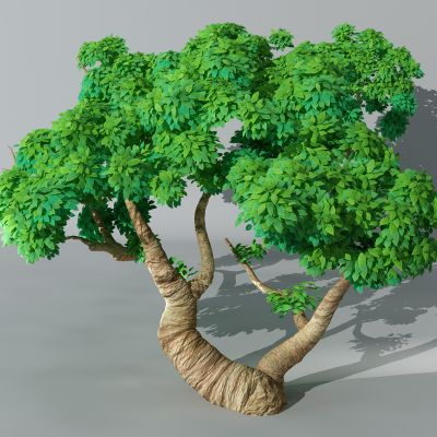 半卡通儿童娱乐景观植物树