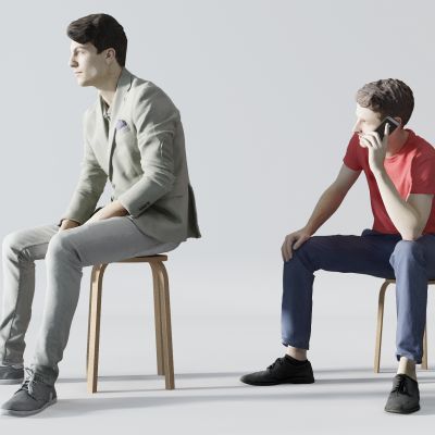 坐着的男人人物