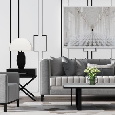 新中式沙发茶几边几休闲椅