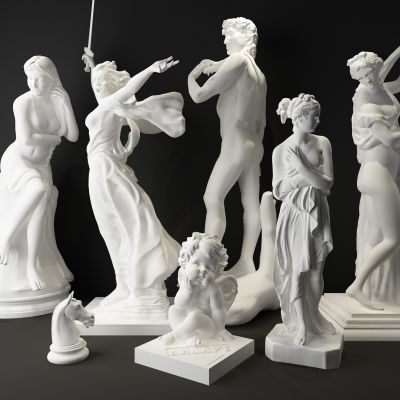 欧式广场大卫人物雕塑