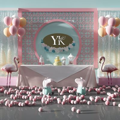 网红背景墙节日婚庆婚礼气球装饰美陈桌布蛋糕羽毛霓虹灯