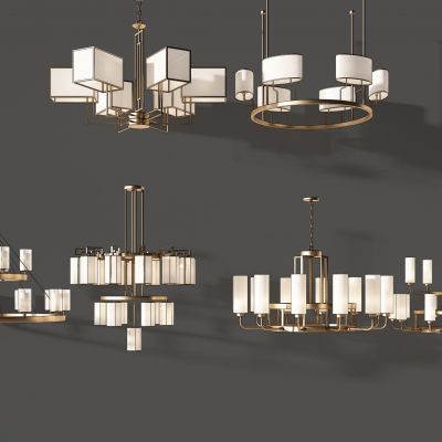 新中式吊灯组合