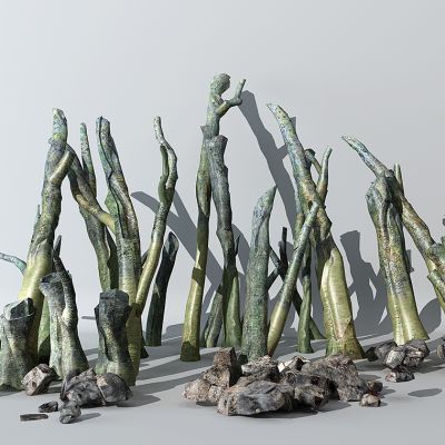 树根树枝枯树木头疙瘩