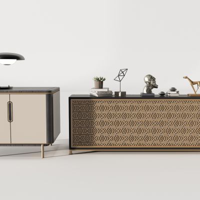 现代轻奢餐边柜床头柜电视柜