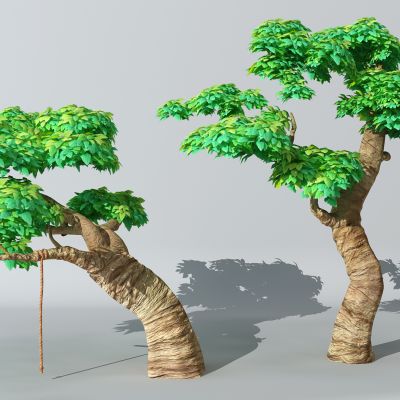 半卡通儿童娱乐景观植物树