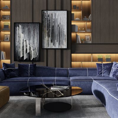 现代沙发茶几组合