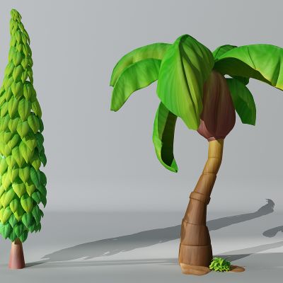半卡通儿童娱乐景观植物树
