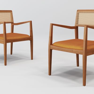 日式单椅餐椅休闲椅子