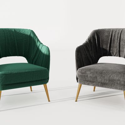 现代轻奢单人沙发组合