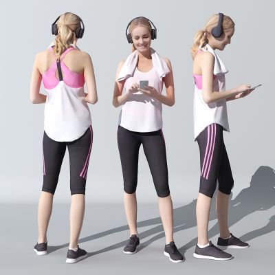 现代女人健身人物
