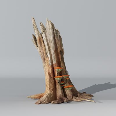 卡通枯树干枯树桩树枝
