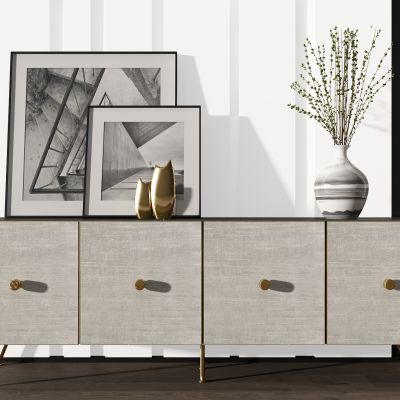 新中式轻奢玄关柜装饰柜电视柜摆台摆件