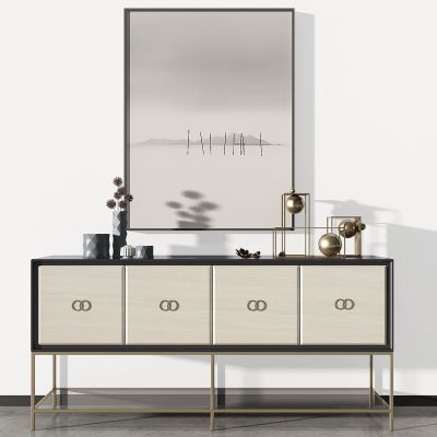 现代轻奢玄关柜餐边柜装饰柜电视柜摆台摆件