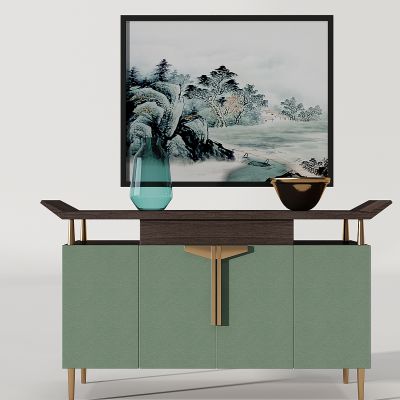 新中式边柜玄关柜摆台摆件