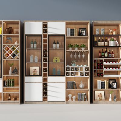 现代红酒瓶子洋酒酒柜