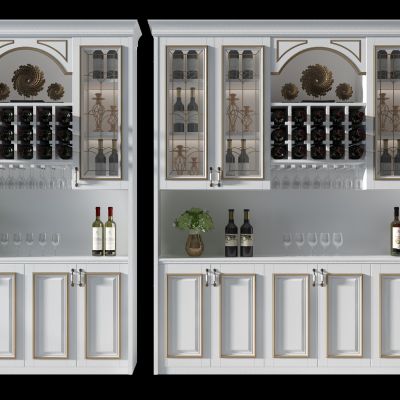 法式玻璃门酒柜