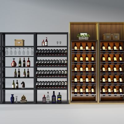 现代红酒酒柜酒架