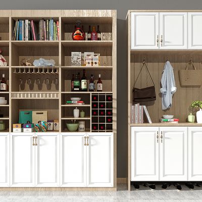 简欧酒柜玄关衣柜衣橱