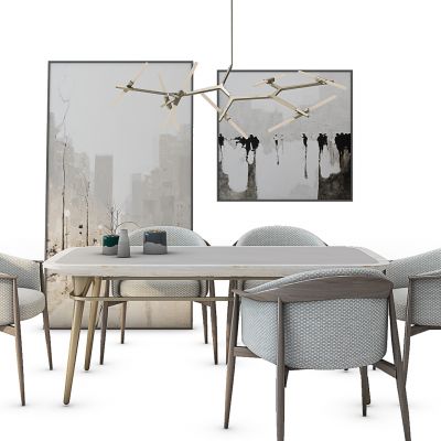 新中式餐桌椅组合