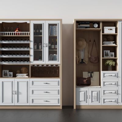 新中式酒柜门厅玄关衣柜衣橱