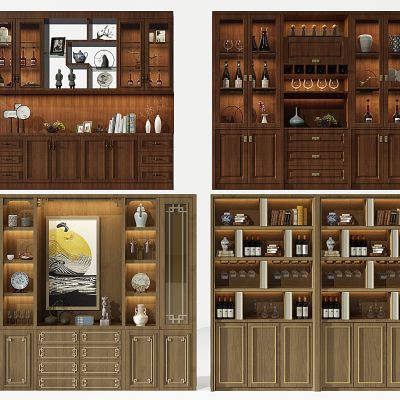 新中式酒柜摆件