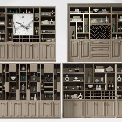 新中式酒柜摆件