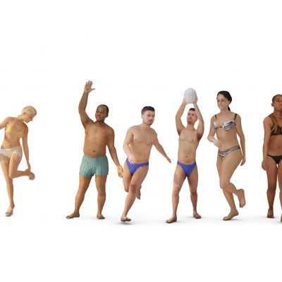 沙滩游乐比基尼人物