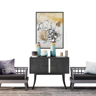 中式椅子装饰柜