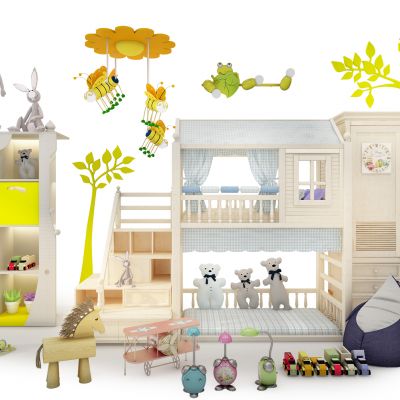 儿童房家具玩具上下床