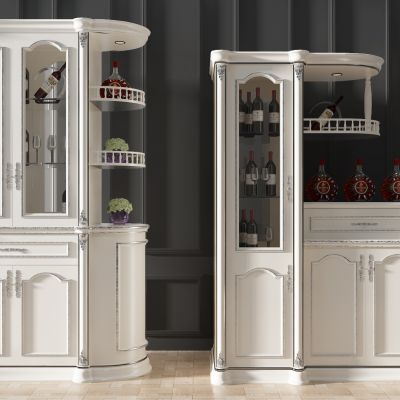 法式酒柜玄关酒柜转角酒柜