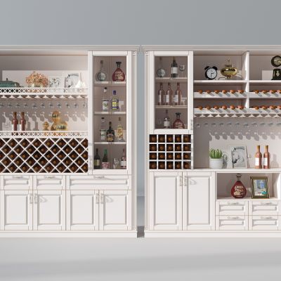 法式实木酒柜红酒洋酒酒杯