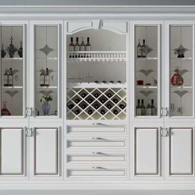 法式玻璃门酒柜