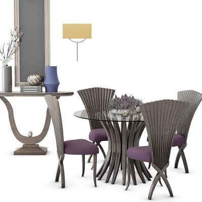 欧式餐桌椅装饰柜