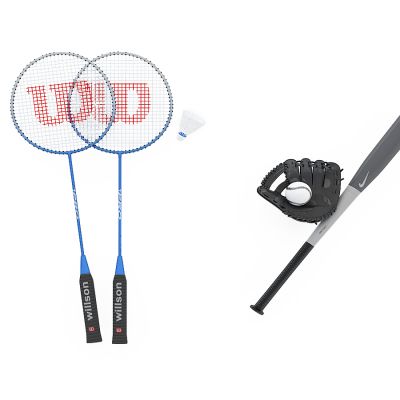 羽毛球拍和棒球杆